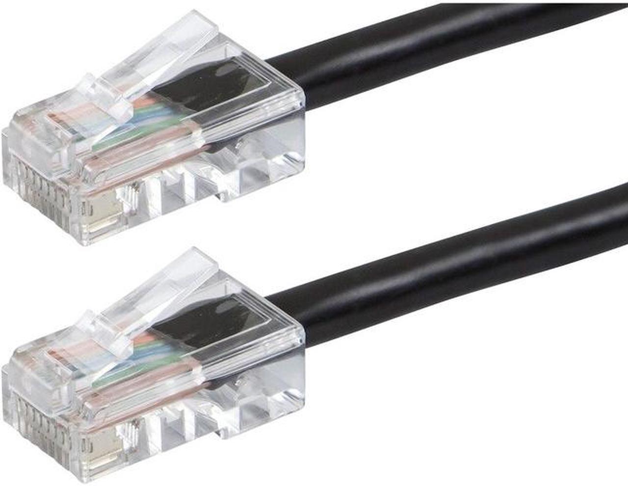 Monoprice Cat6 Ethernet Patch Cable - 5 Feet - Black | Network Internet Cord - RJ45, Stranded, 550Mhz, UTP, Pure Bare Copper Wire, 24AWG - Zeroboot Series