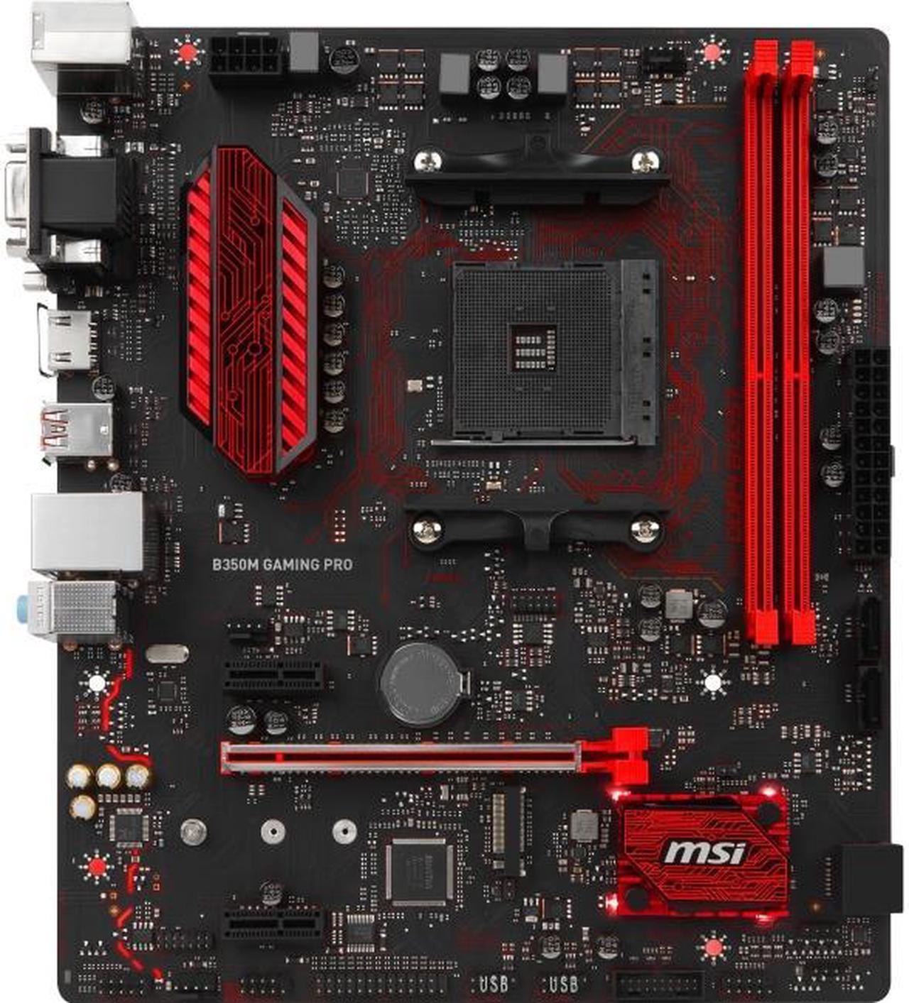Alt view image 6 of 6 - MSI B350M Gaming PRO AM4 AMD B350 USB 3.1 HDMI Micro ATX AMD Motherboard