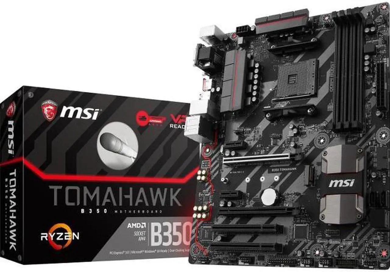 Alt view image 6 of 6 - MSI B350 TOMAHAWK AM4 AMD B350 USB 3.1 HDMI ATX AMD Motherboard