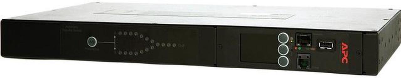 Alt view image 4 of 5 - APC AP4434 Rack Automatic Transfer Switch - Redundant Switch (Rack-Mountable) - Ac 208 V - Ethernet 10/100, Rs-232, Usb - Output Connectors: 9 - 1U - Black
