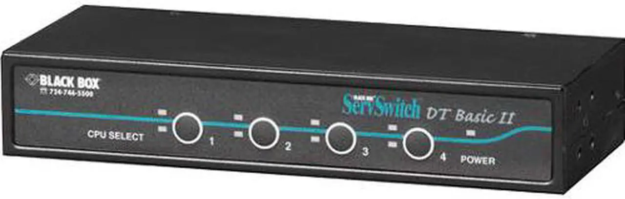 Main image of 4-Port Desktop KVM Switch VGA USB or PS/2 Includes Cables