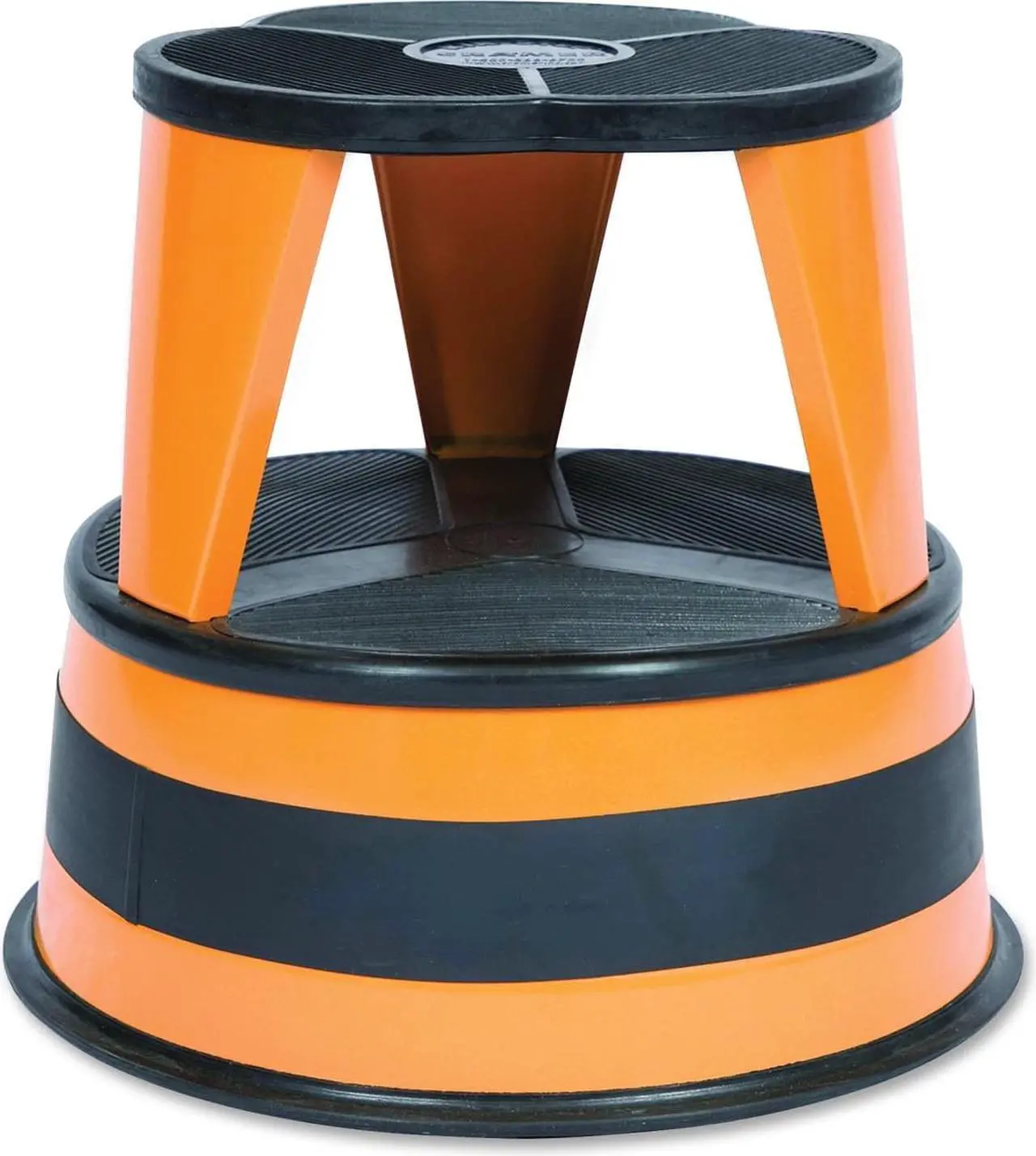 Alt view image 4 of 13 - Cramer Kik-Step Steel Step Stool 350 lb cap 16" dia. x 14 1/4h Orange 100130