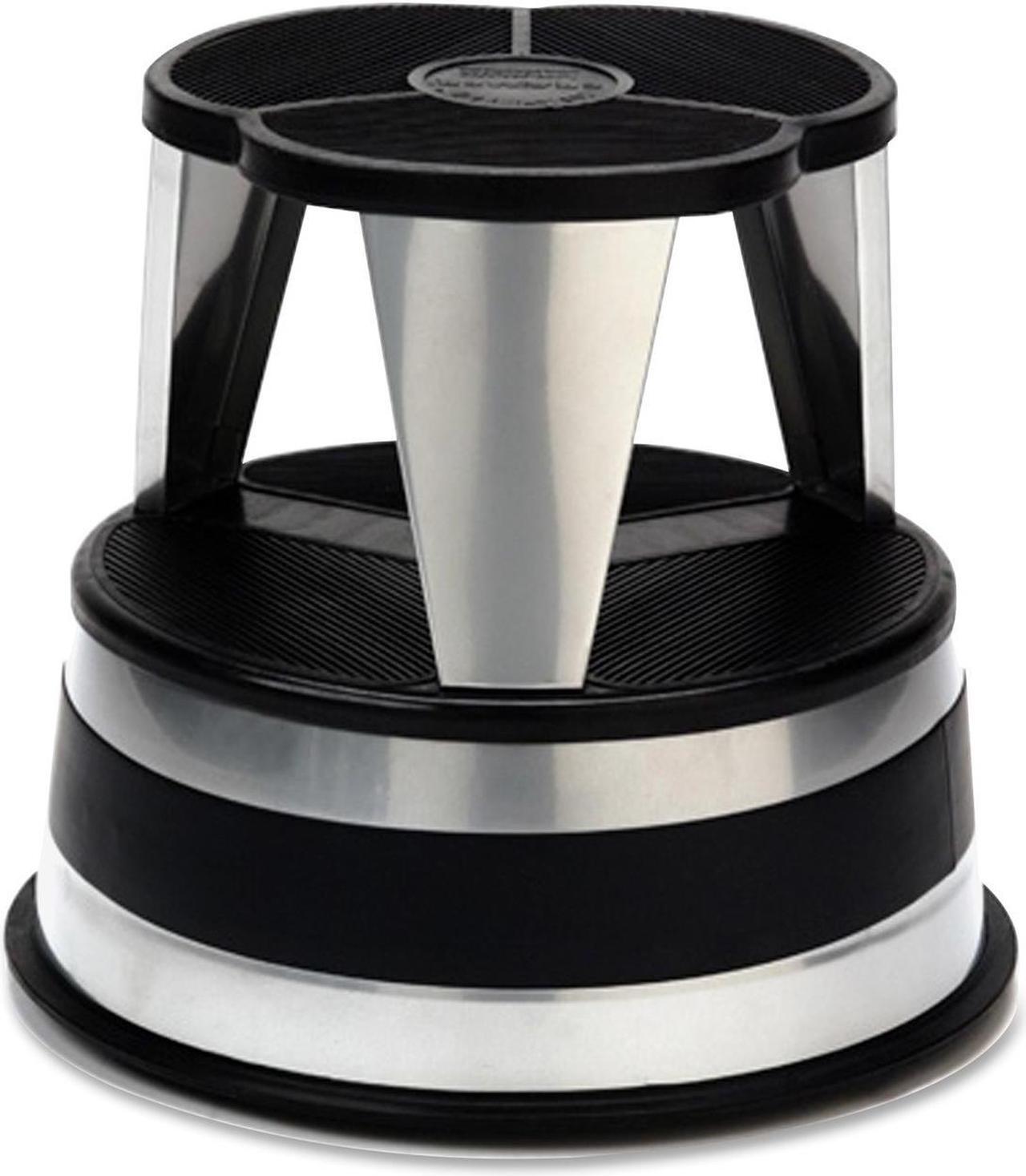 Alt view image 3 of 9 - Cramer Kik-Step Steel Step Stool 350 lb cap 16" dia. x 14 1/4h Silver 100101