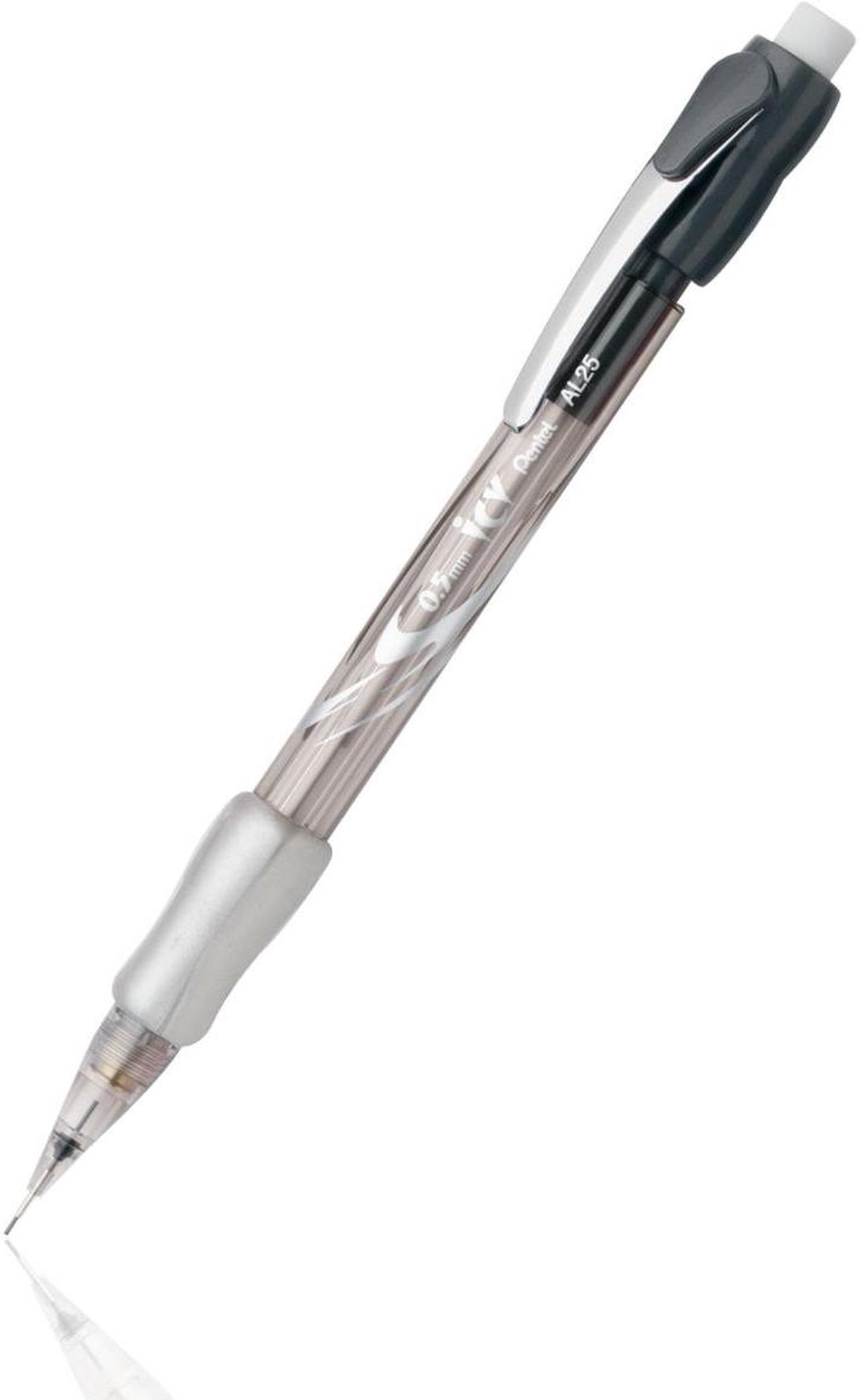 Alt view image 3 of 16 - Pentel Icy Mechanical Pencil .5mm Trans Smoke Dozen AL25TA