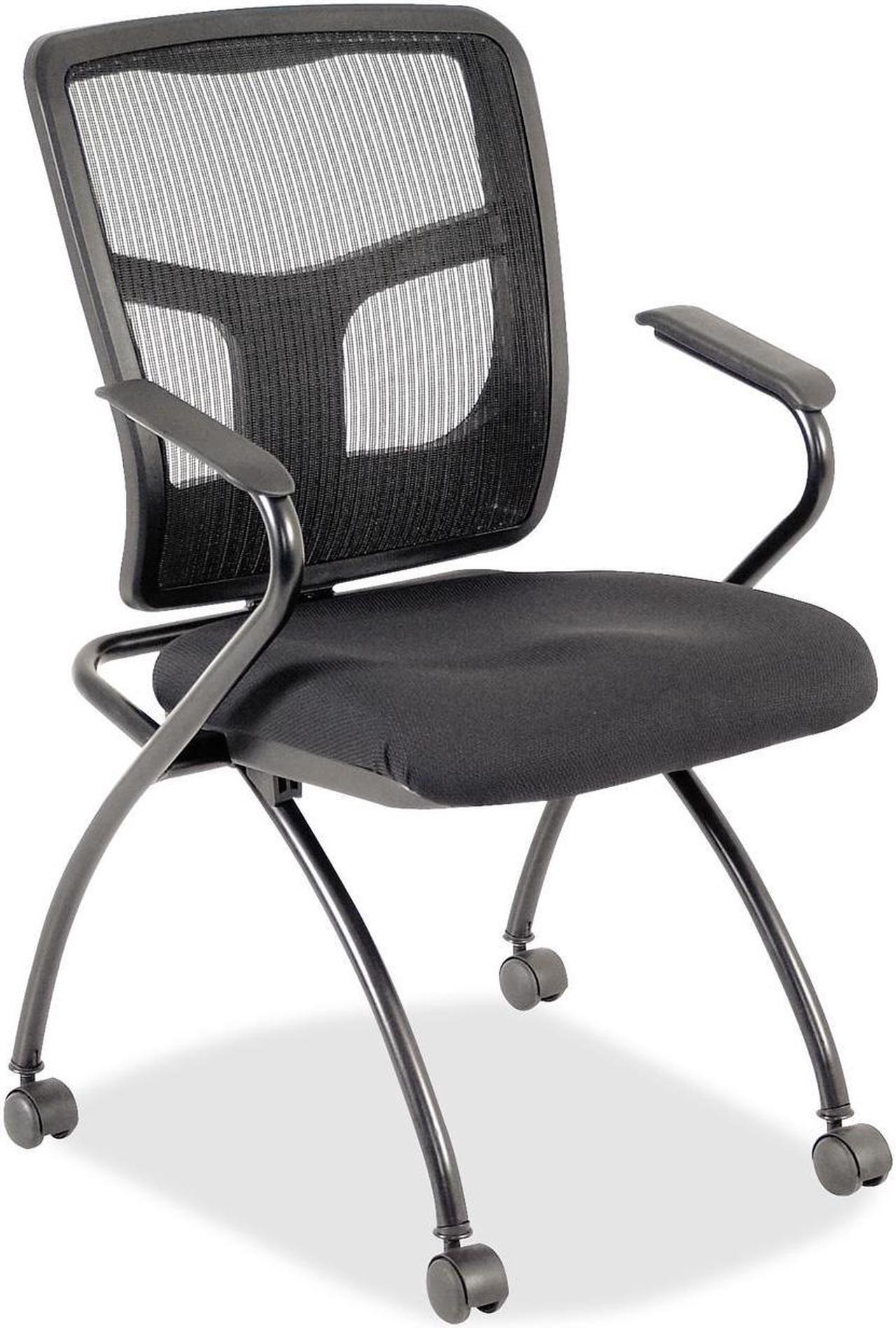 Alt view image 2 of 10 - Lorell Guest Chair 24-2/5"Wx24"Dx37"H 2/CT Black 84374