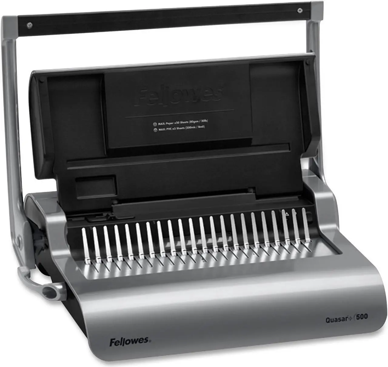 Alt view image 4 of 15 - 5227201 Fellowes Quasar+ 500 Manual Comb Binding Machine