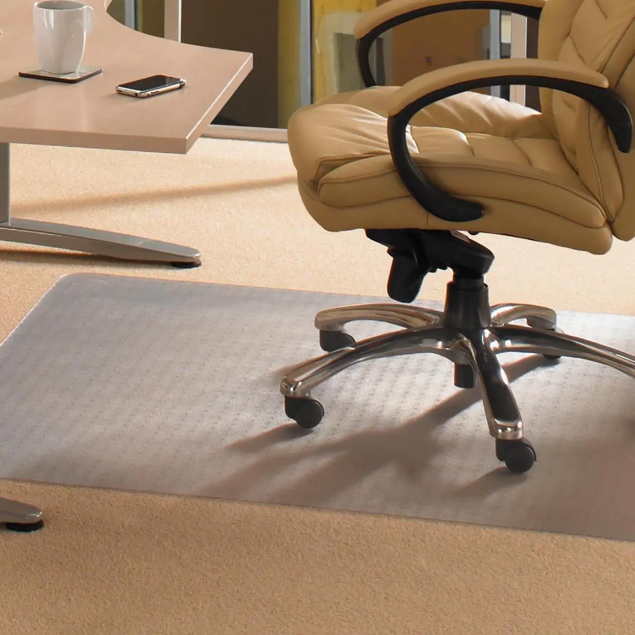 Alt view image 4 of 20 - Floortex Eco-friendly Chairmat Rectangle 30"x48" Clear ECO113048EP