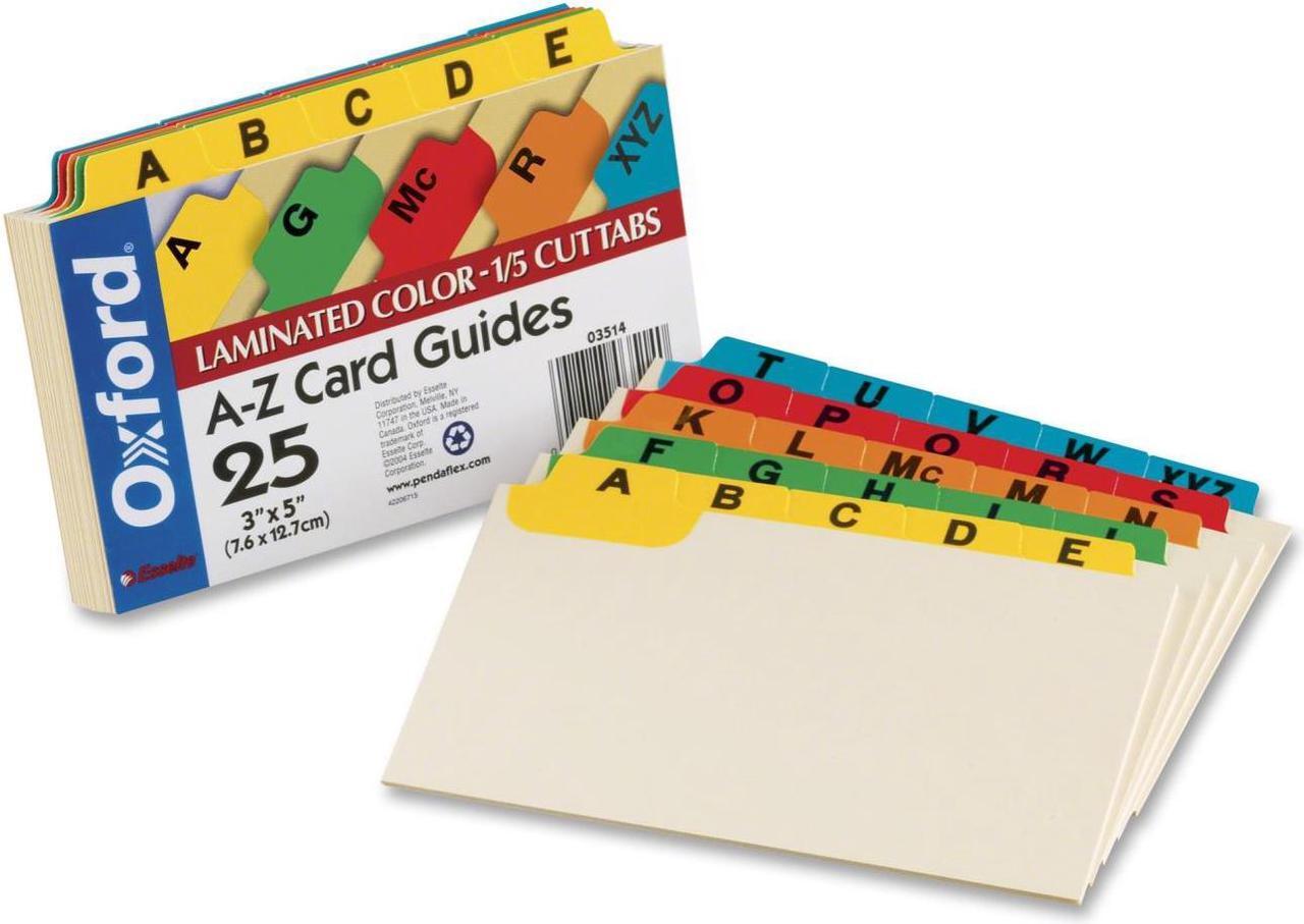 Main image of Oxford A-Z Laminated Tab Card Guides