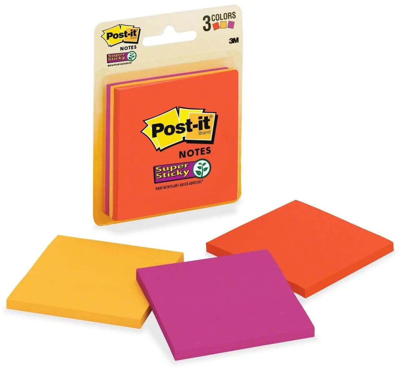 Alt view image 2 of 2 - 3M Post-it Electric Glow 3x3 Super Sticky Notes