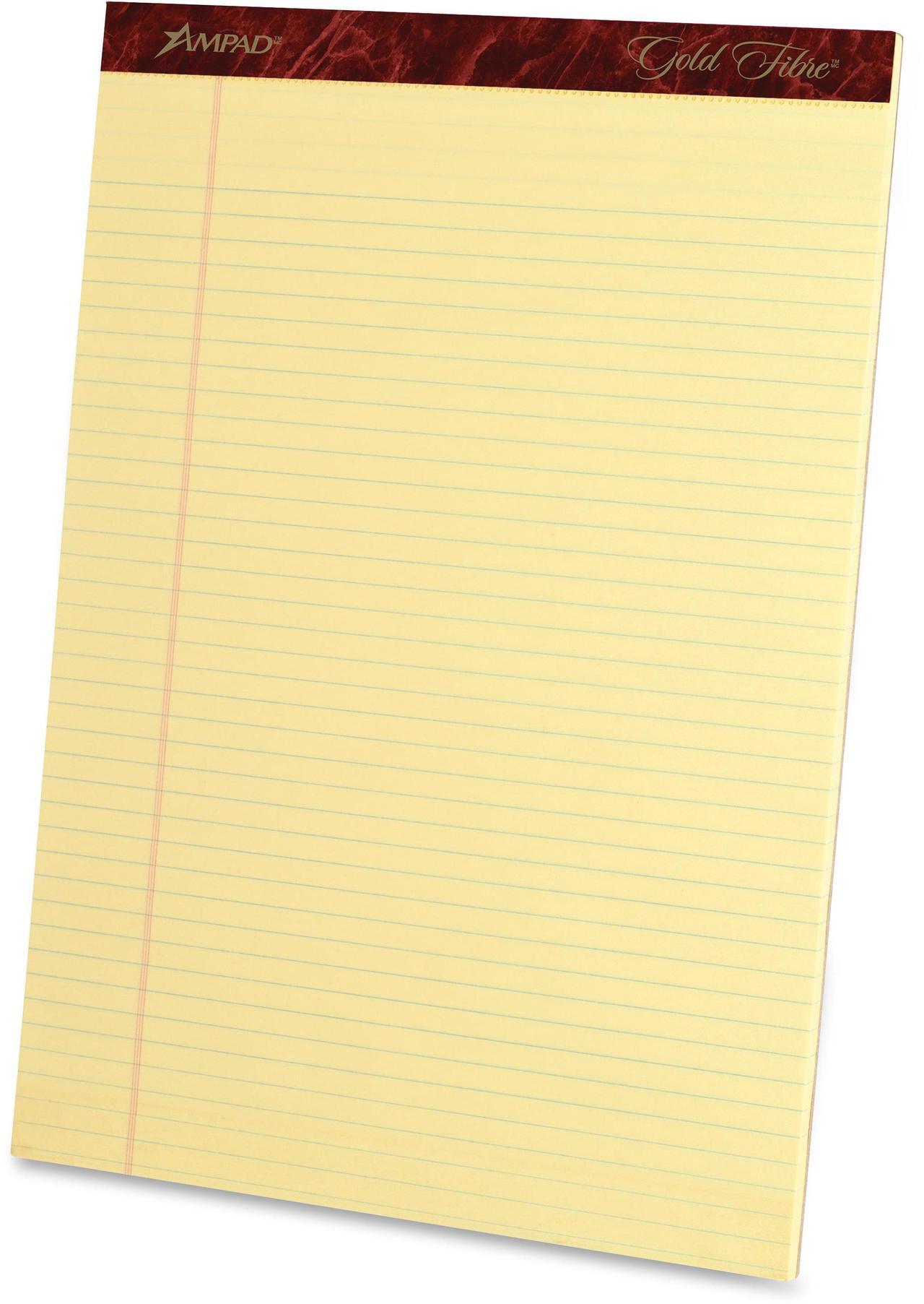 Alt view image 3 of 3 - Tops Gold Fibre Narrow Ruled Prem. Writing Pads