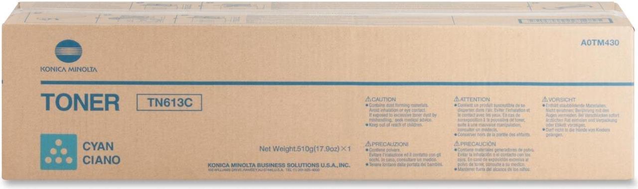 Alt view image 4 of 13 - Konica Minolta TN-613C Toner Cartridge - Cyan