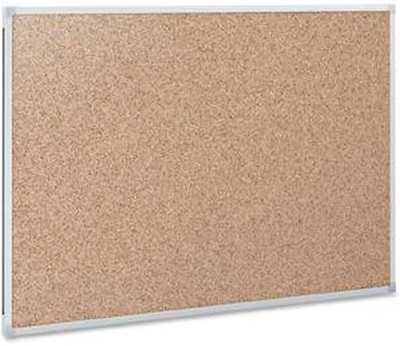 Alt view image 3 of 11 - Mead Cork Bulletin Board 48 x 36 Silver Aluminum Frame 85362