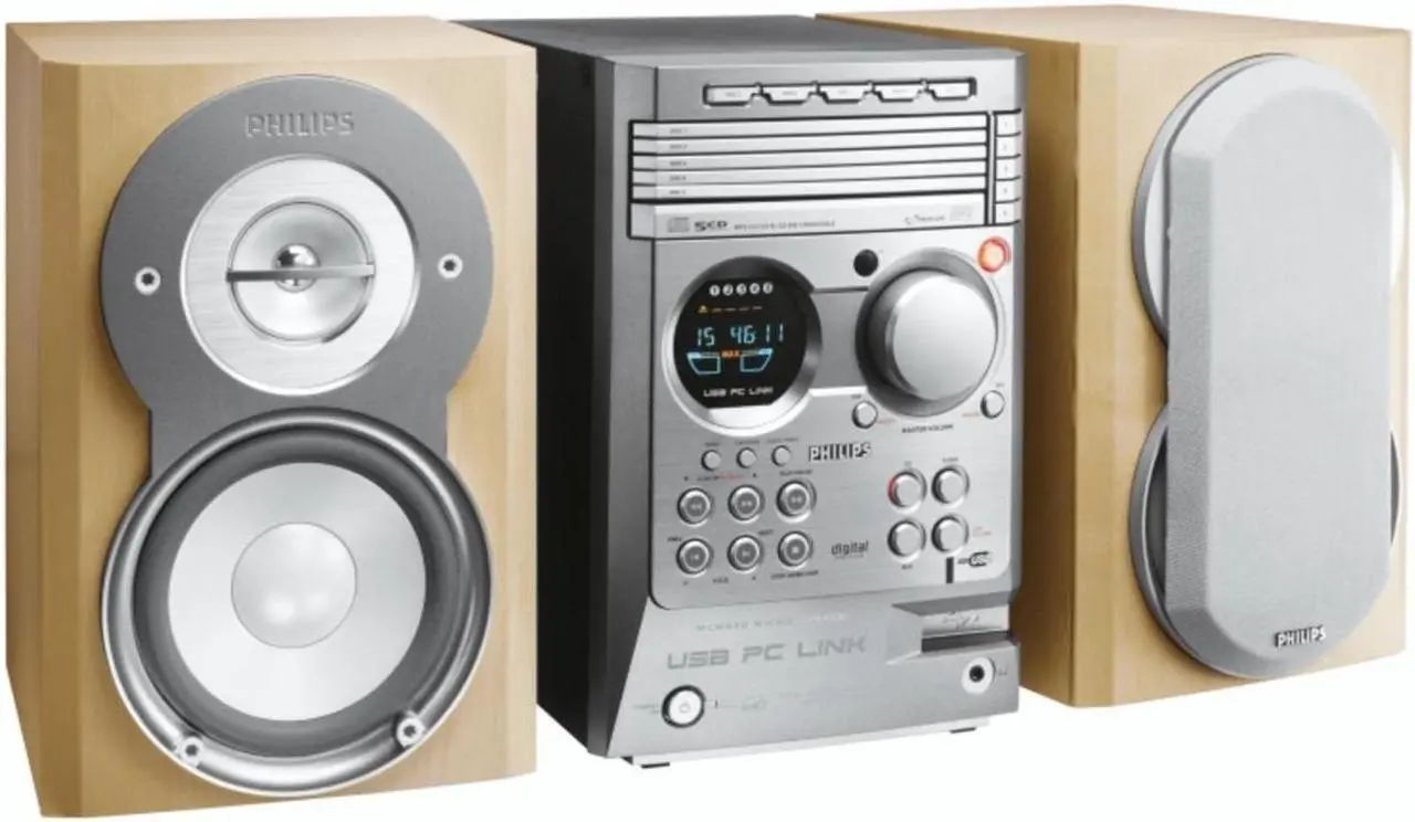 Main image of PHILIPS CD/MP3/Radio 5-Disc Changer Shelf System MCM530