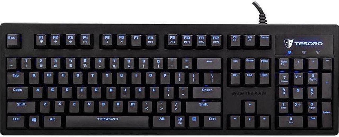 Alt view image 10 of 13 - Tesoro Excalibur G7NL Backlit Mechanical Gaming Keyboard w/ Blue Switch