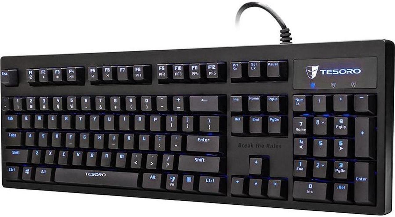 Alt view image 11 of 13 - Tesoro Excalibur G7NL Backlit Mechanical Gaming Keyboard w/ Blue Switch