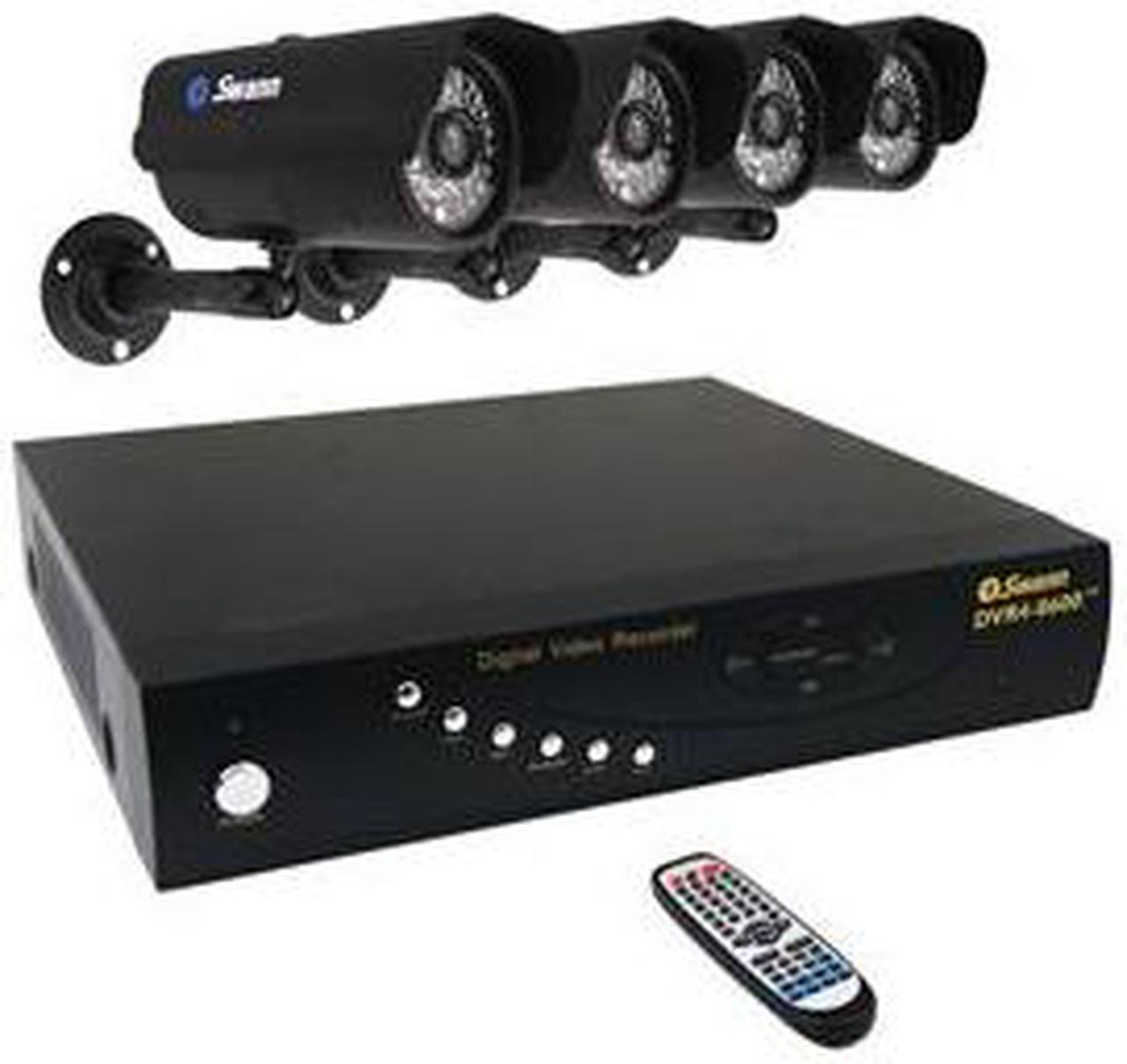 Main image of Swann DVR4-8600 4 channel DVR with a Pre-installed 250GB HDD, 4 High Resolution CCD day/night indoor/outdoor Cameras