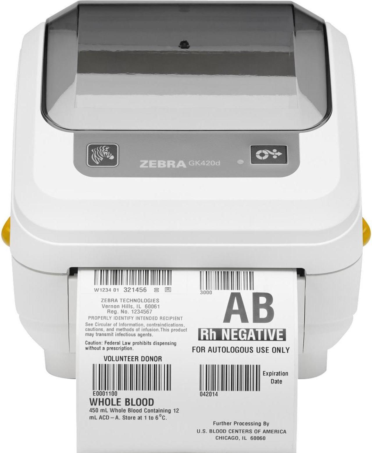 Zebra GK420d Direct Thermal Printer - Monochrome - Desktop - Label Print