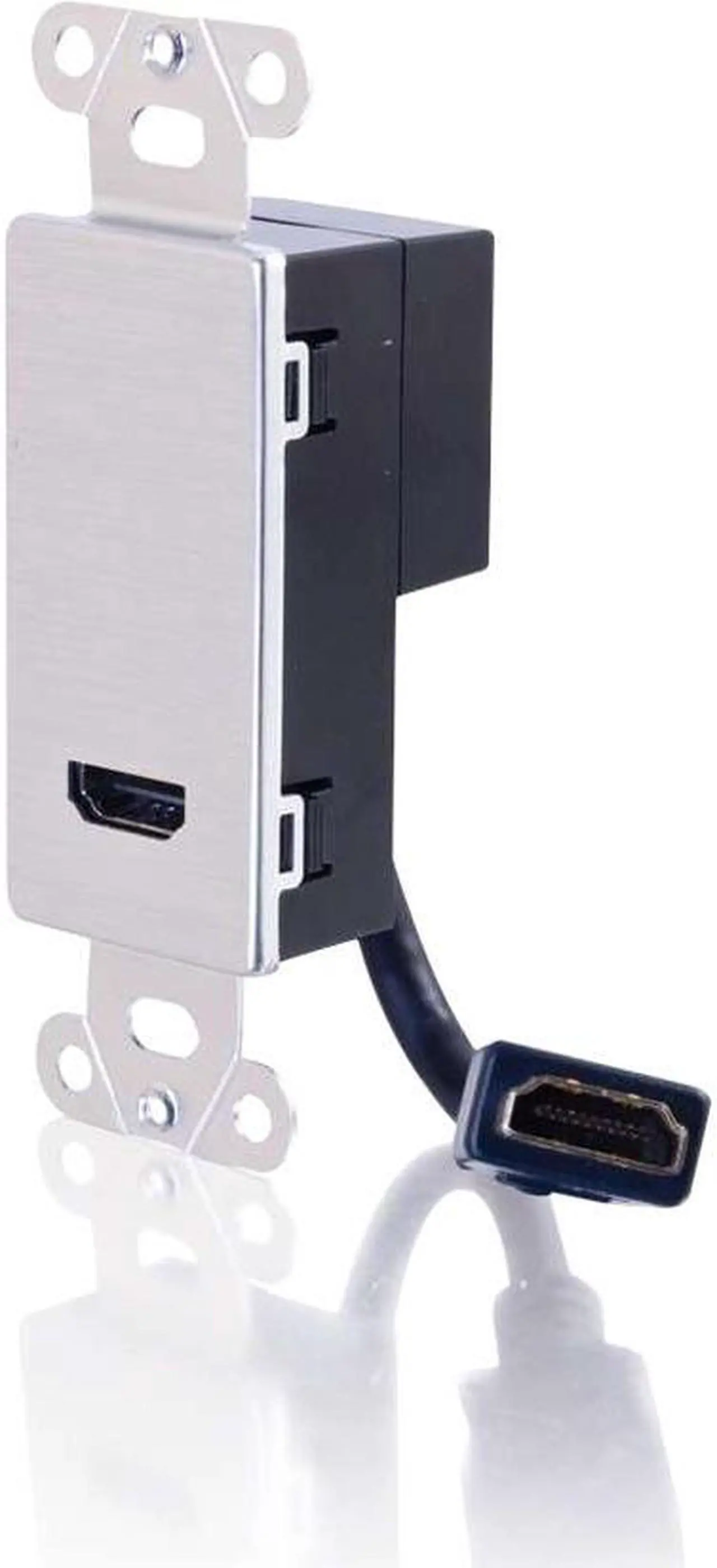 Alt view image 2 of 11 - C2G 41042 HDMI Pass Through Decorative Wall Plate, Aluminum