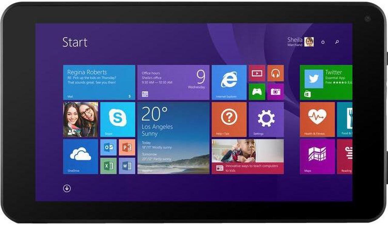Alt view image 12 of 15 - Ematic EWT716-BL 1GB Memory 16GB Flash Storage 7.0" 1024 x 600 Tablet Windows 8.1 64-Bit Black