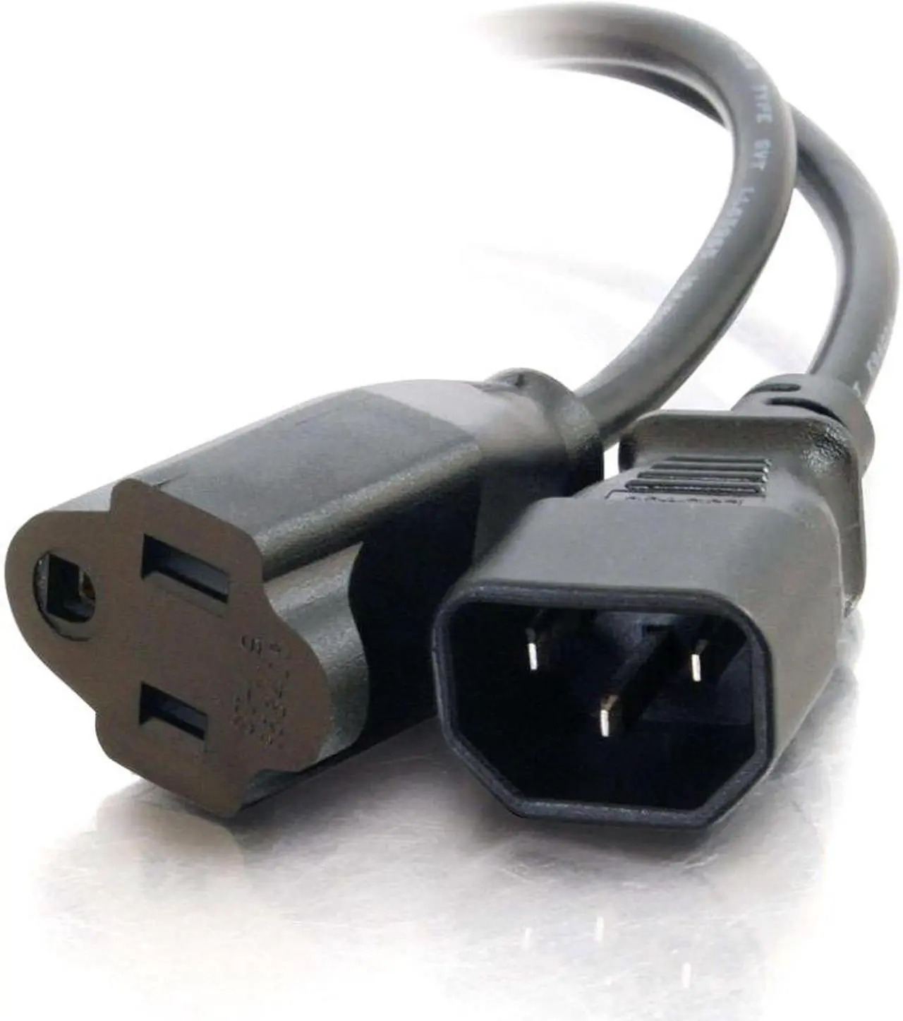 Alt view image 2 of 6 - 6FT 18 AWG MONITOR POWER ADAPTER CORD (IEC320C14 TO NEMA 5-15R) (TAA COMPLIANT)