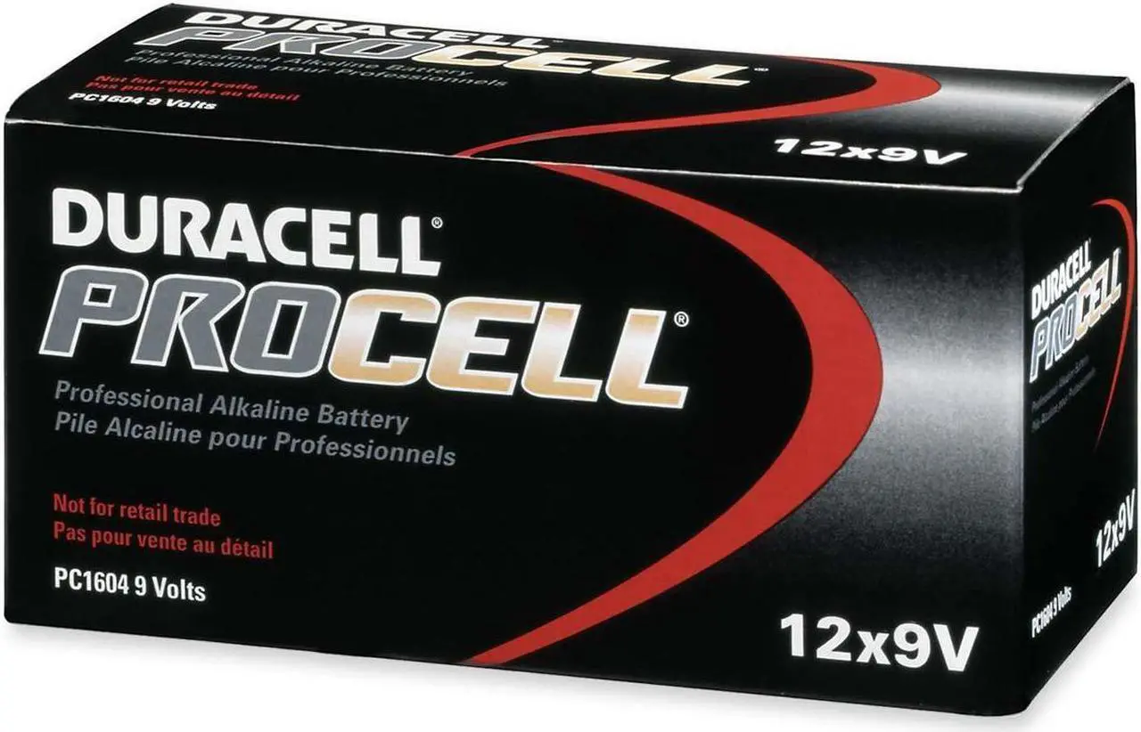 Main image of DURACELL Procell PC1604 9V Alkaline Battery, 12-box