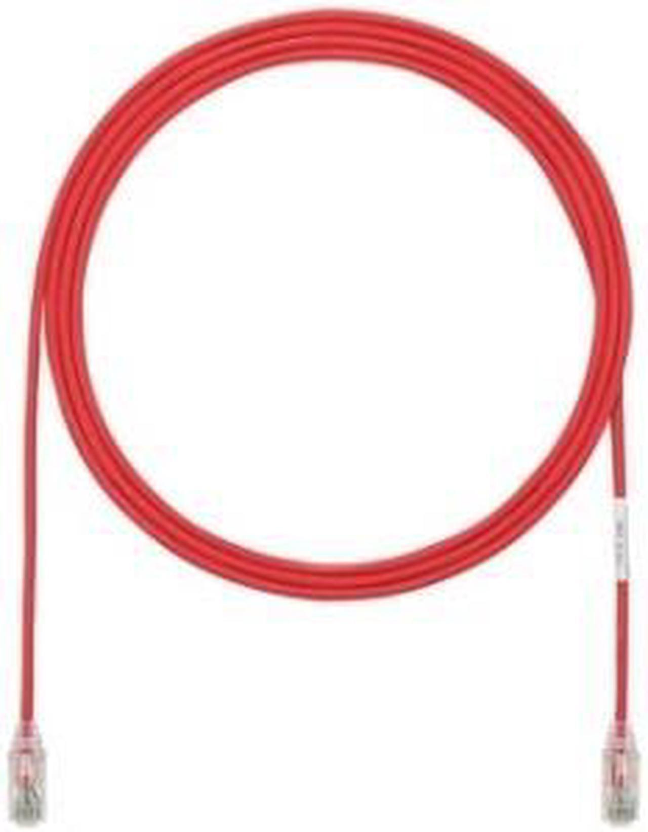 Main image of Panduit UTP28SP7RD 7 ft. Cat 6 Red Cable EA CU PC 28 AWG UTP