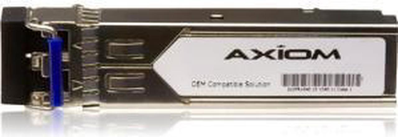 Axiom SFP Transceiver Modules are certified 100% compliant in all OEM applications. They are pre-configured with an application specific code to meet the requirement set forth by the router and switch OEMs. Axiom compatible transceivers per