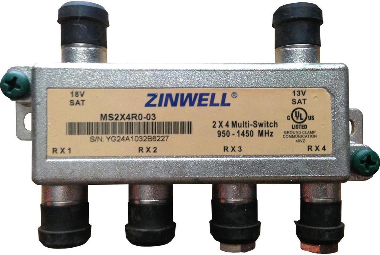 DirecTV Zinwell 2 X 4 Multi-switch 950-1450 Mhz - 1450 Mhz (ms2x4r0-03)