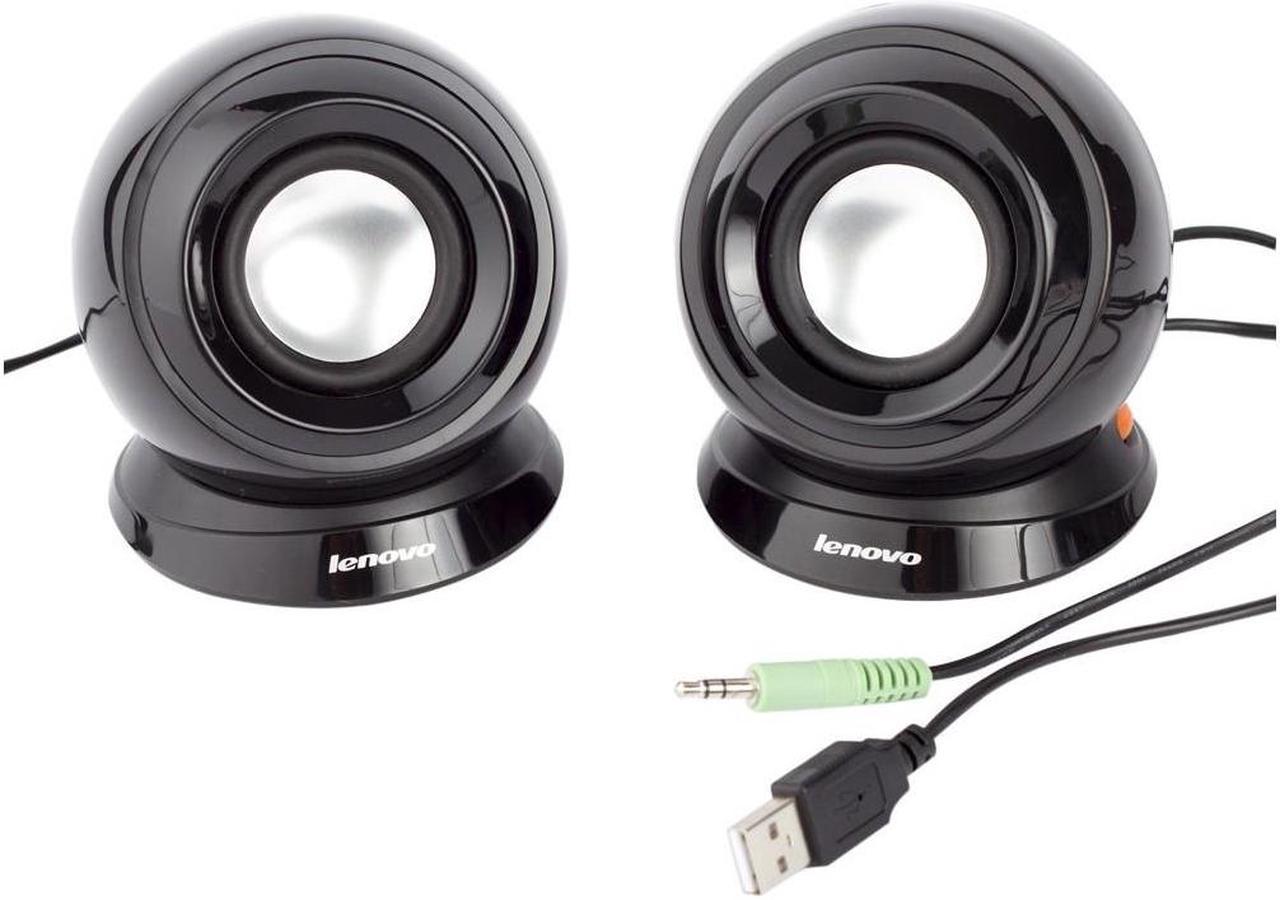 Lenovo M0520 2.0 Speaker System - 2 W RMS - Black