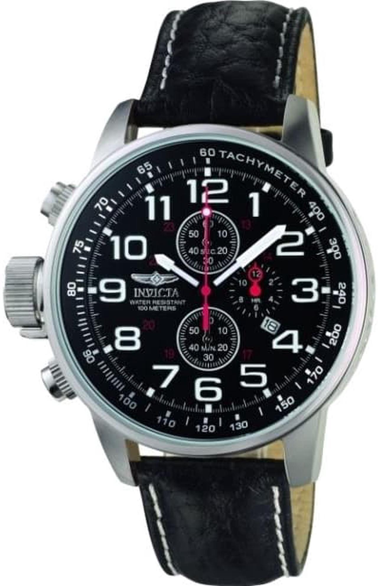 Alt view image 11 of 19 - Invicta  I-Force 2770  Leather Chronograph  Watch