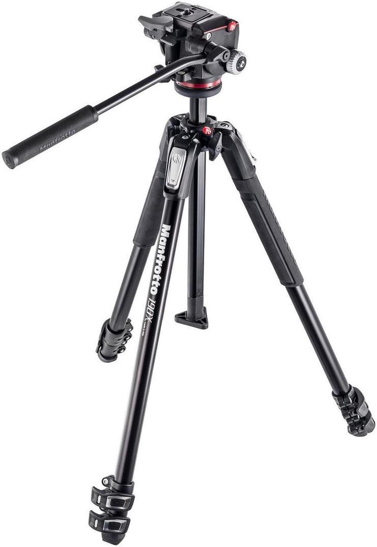 Alt view image 2 of 4 - Manfrotto 190X 3 Section Aluminum Tripod with XPRO Fluid Head #MK190X3-2W