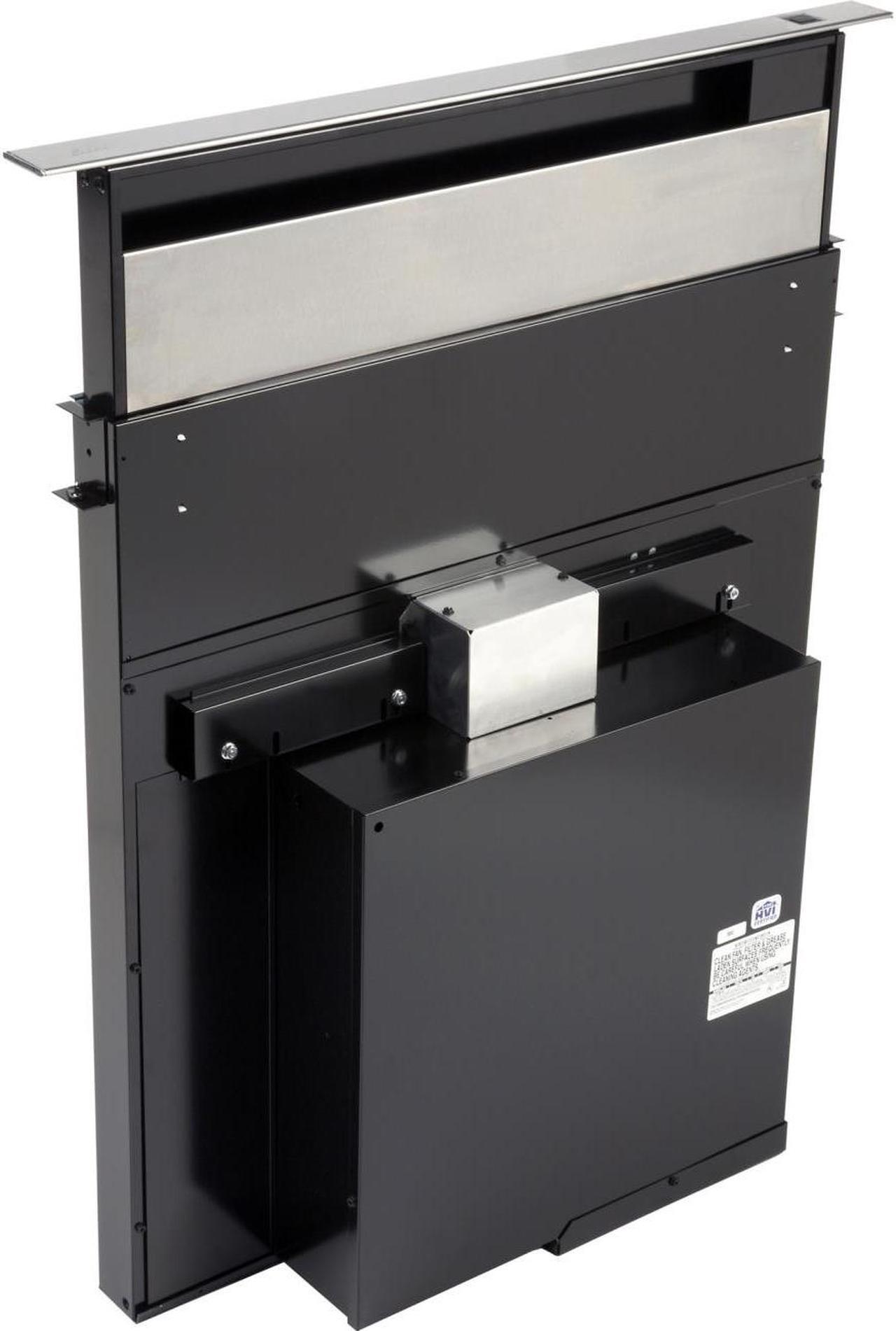 Alt view image 3 of 12 - Broan 273003 500 CFM 30" Wide Stainless Steel Downdraft Range Hood with Adjustab