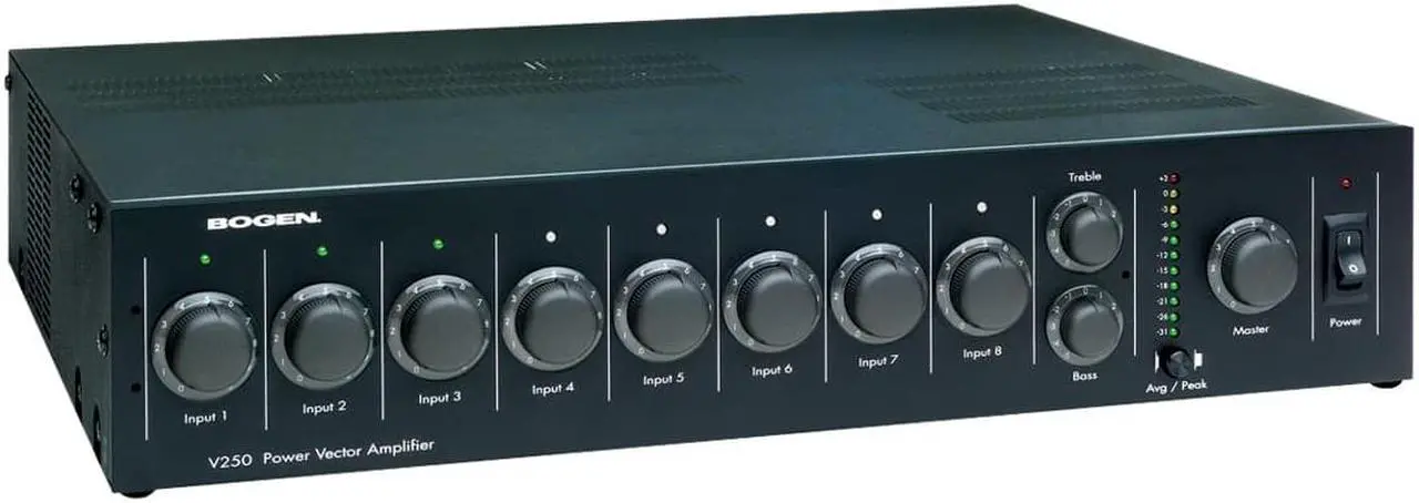 Alt view image 8 of 10 - Bogen V100 MODULAR, 8 INPUT, 100W OUTPUT MODULE COMPATIBLE, METER