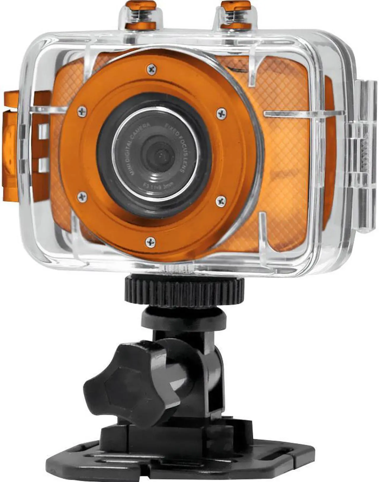 Alt view image 14 of 18 - Pyle - High-Definition Sport Action Camera with 720p Wide-Angle Camcorder, 5.0 MP Camera, 2-Inch Touch Screen (Orange Color)