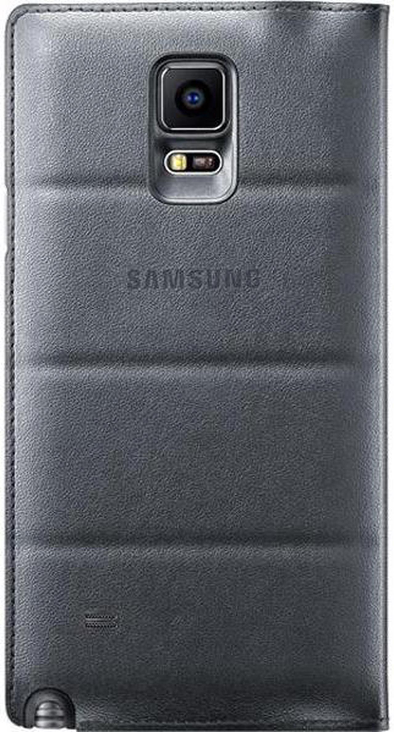 Alt view image 4 of 9 - SAMSUNG Charcoal Black Plain Galaxy Note 4 S-View Flip Cover EF-CN910BCESTA