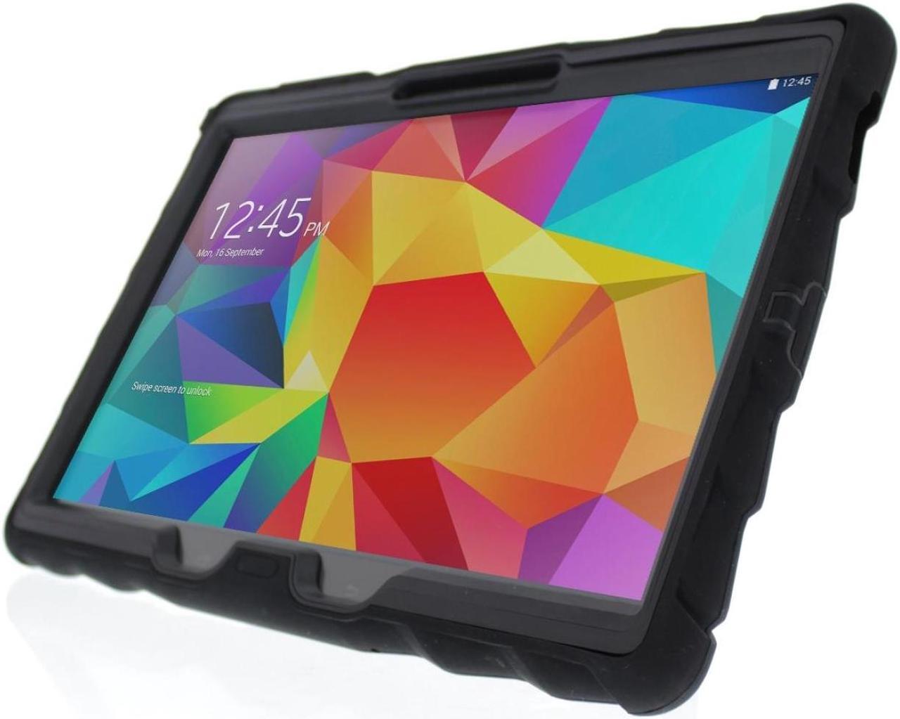 Alt view image 7 of 14 - Gumdrop Cases Hideaway Stand for Samsung Galaxy Tab S 10 Rugged Tablet Case Shock Absorbing Cover Black/Black SM-T800