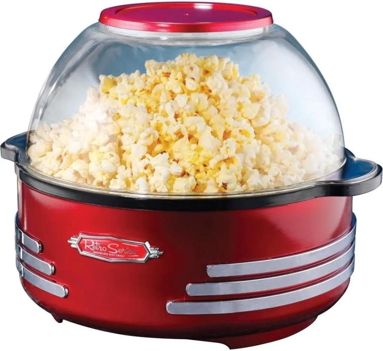 Alt view image 7 of 8 - NOSTALGIA ELECTRICS SP300RETRORED Red Retro Series Stirring Popcorn Maker