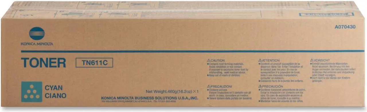 Alt view image 2 of 8 - Konica Minolta TN-611C Toner Cartridge - Cyan