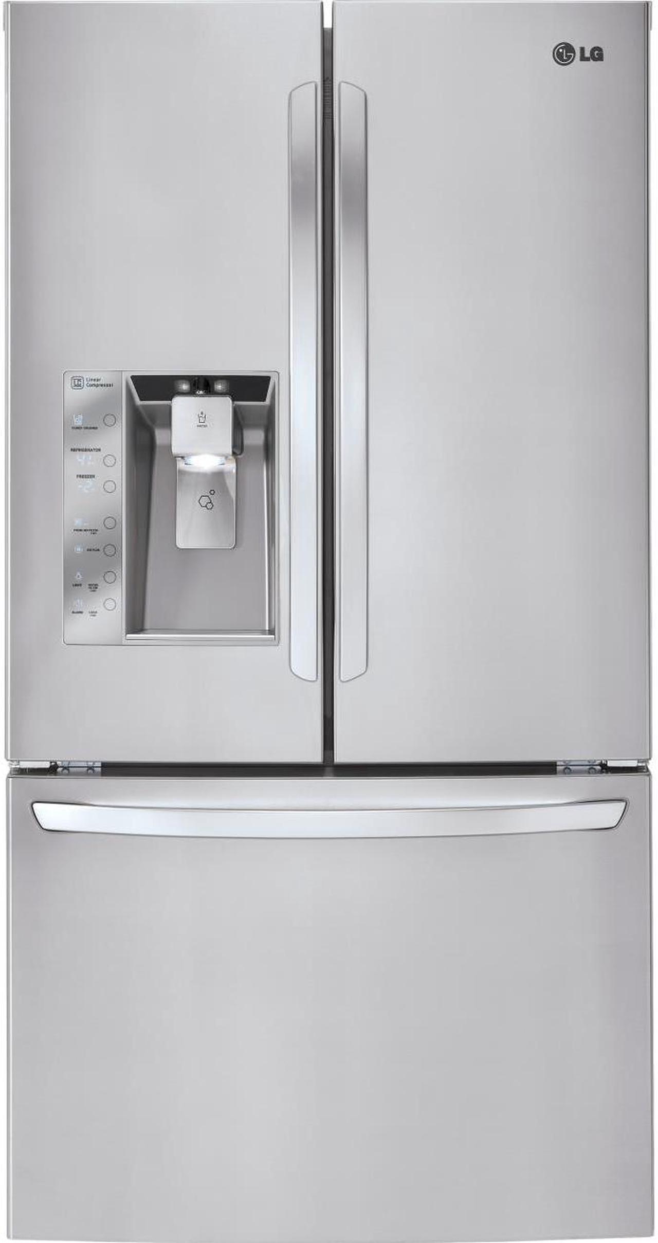 Alt view image 7 of 7 - 32.5 cu. ft. French Door Refrigerator with Spill Protector Tempered Glass Shelves, 4-Compartment Crisper System, Adjustable Gallon Door Bins and External Ice/Water Dispenser