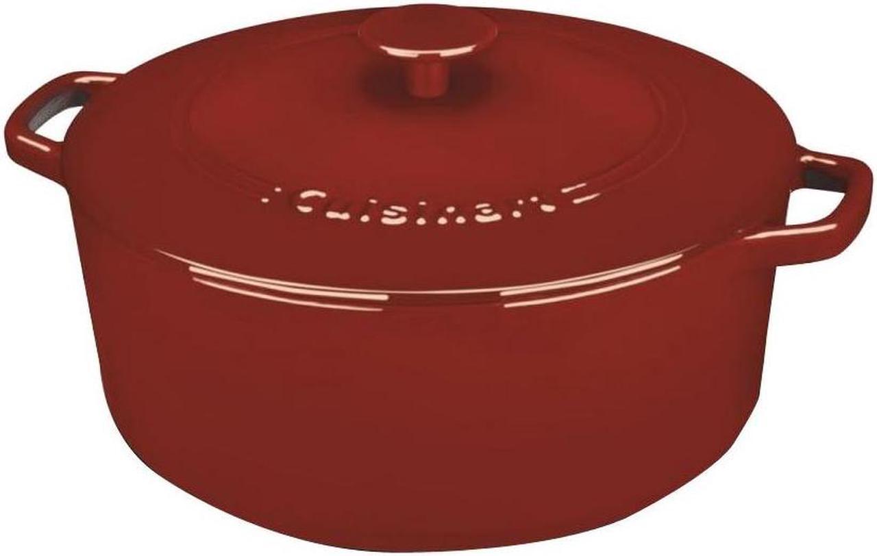 Alt view image 2 of 7 - Cuisinart CI670-30CR Chef's Classic Enameled Cast Iron 7-Quart Round Covered Casserole, Cardinal Red