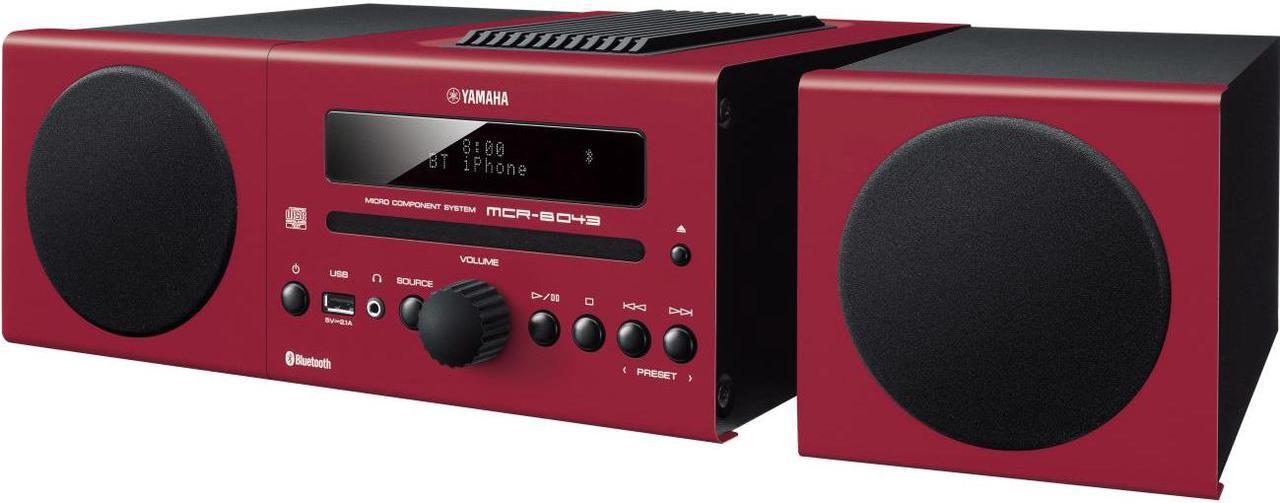 Main image of Yamaha MCR-B043 Micro Hi-Fi System - 30 W RMS - Red