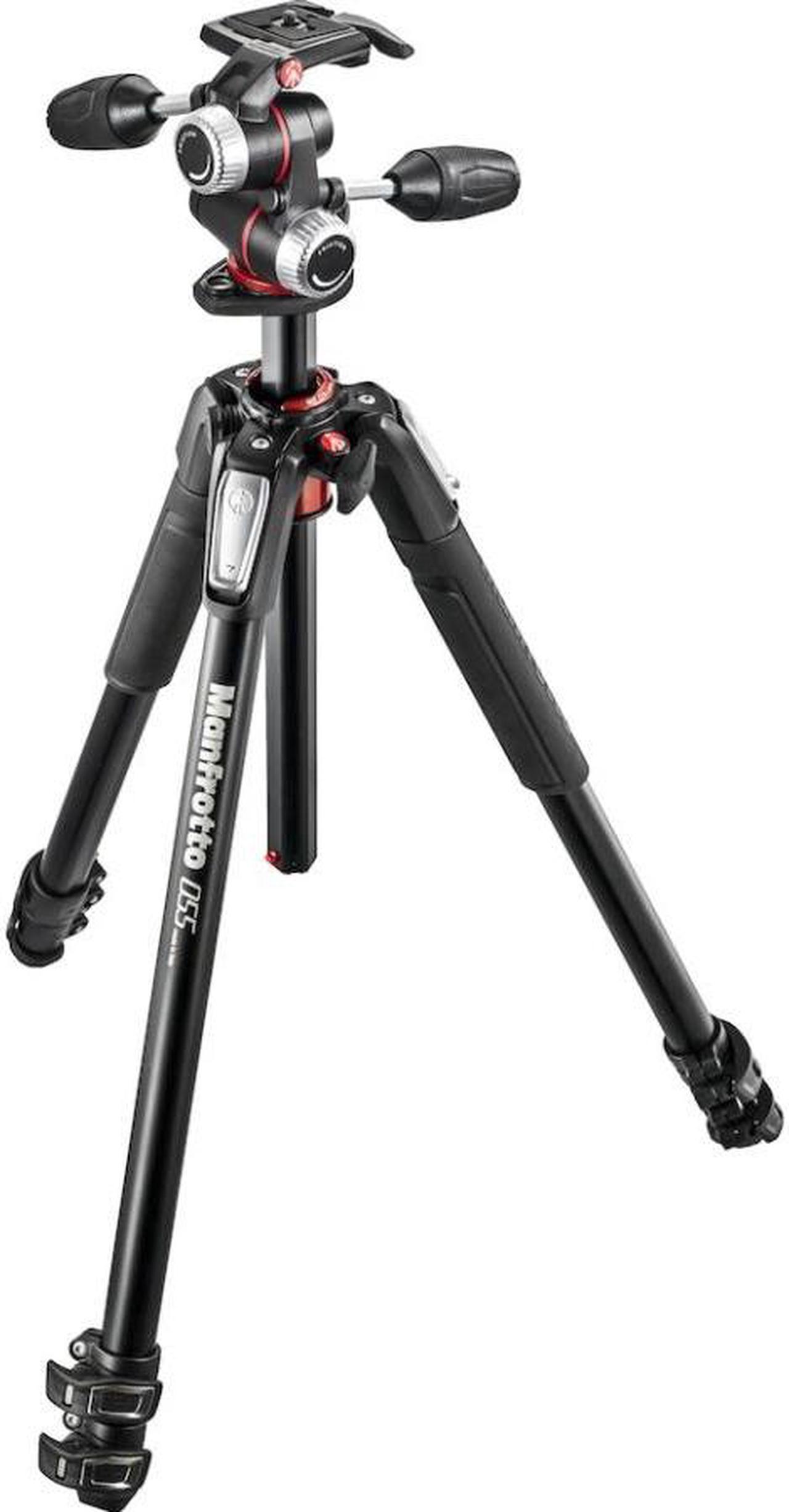 Main image of Manfrotto MK190XPRO4-3W 190 Aluminum 4-Sec Tripod Kit with 3-Way Head, QR Plate