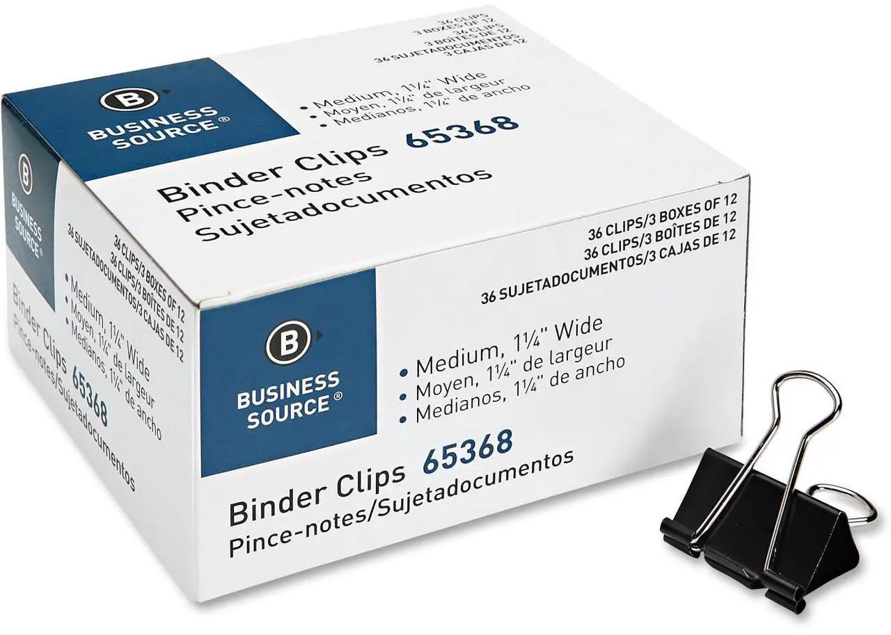 Main image of Business Source Medium 36-count Binder Clips