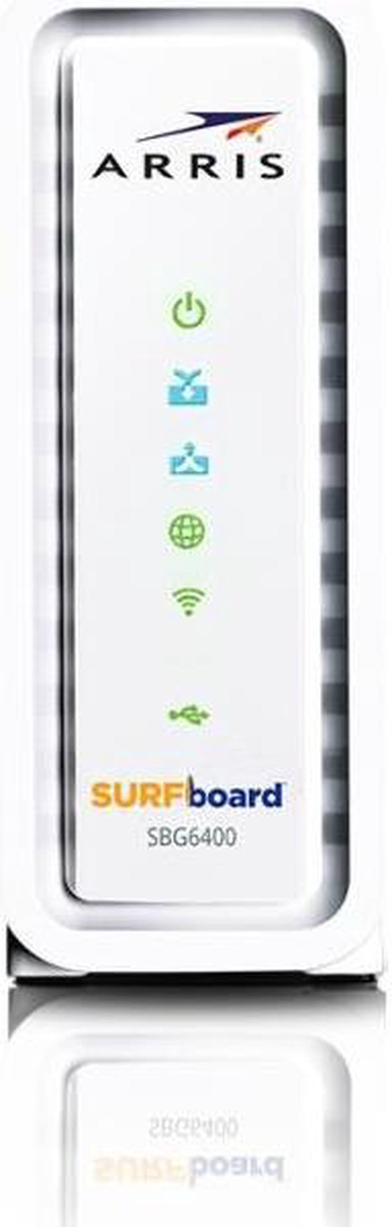 Main image of ARRIS SURFboard N300 DOCSIS 3.0 Cable Modem Router (SBG6400) Certified with Comcast Xfinity, Time Warner Cable, Charter, Cox, Cablevision, and more (White Retail Packaging)