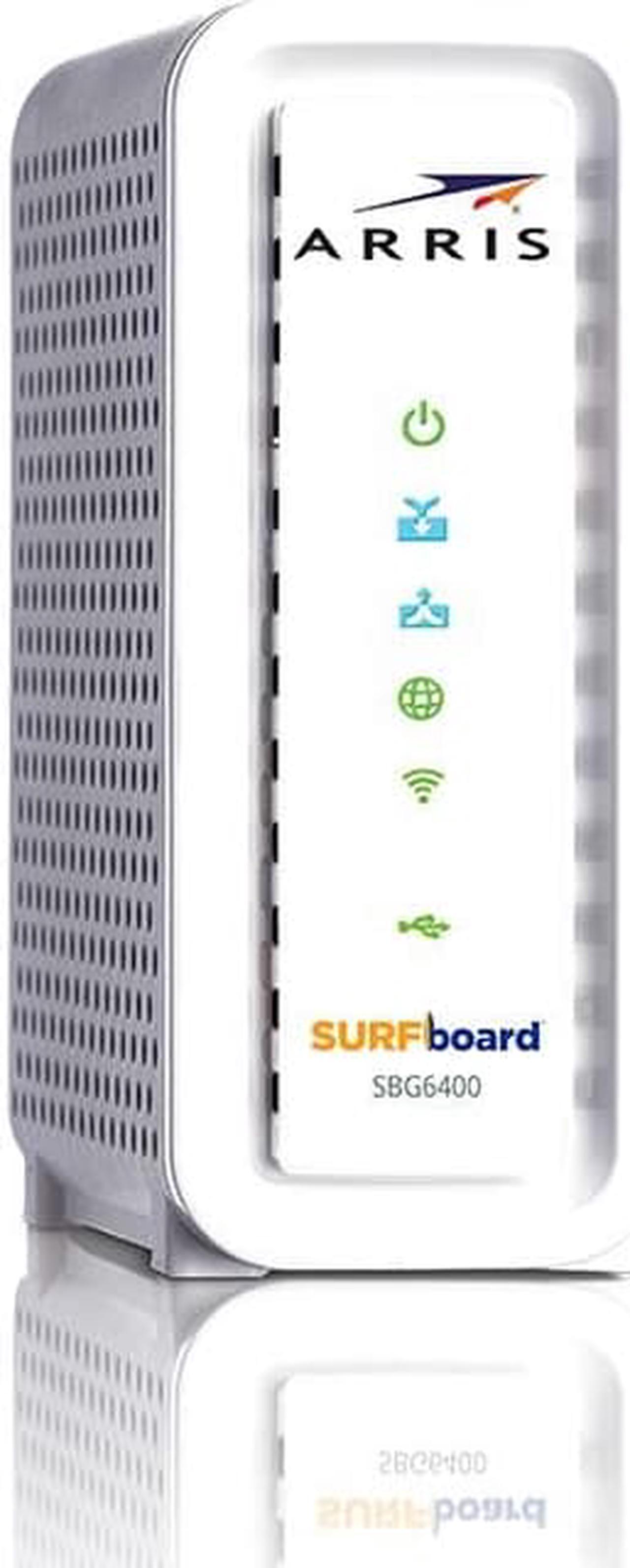 Alt view image 4 of 6 - ARRIS SURFboard N300 DOCSIS 3.0 Cable Modem Router (SBG6400) Certified with Comcast Xfinity, Time Warner Cable, Charter, Cox, Cablevision, and more (White Retail Packaging)
