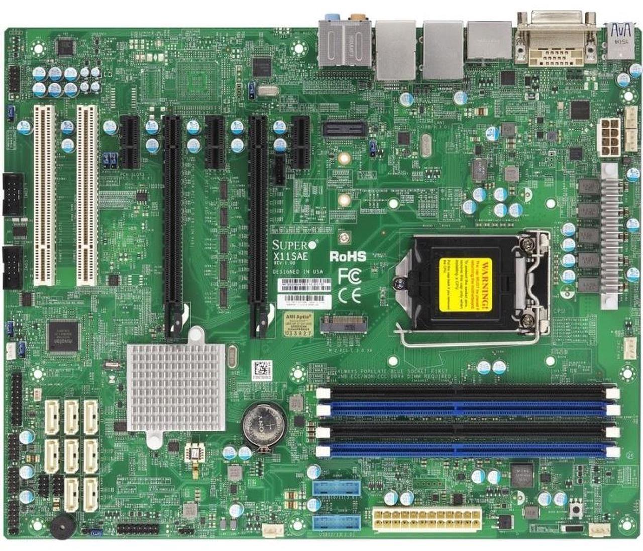 Main image of Supermicro X11SAE Workstation Motherboard - Intel C236 Chipset - Socket H4 LGA-1151 - Bulk Pack - OEM
