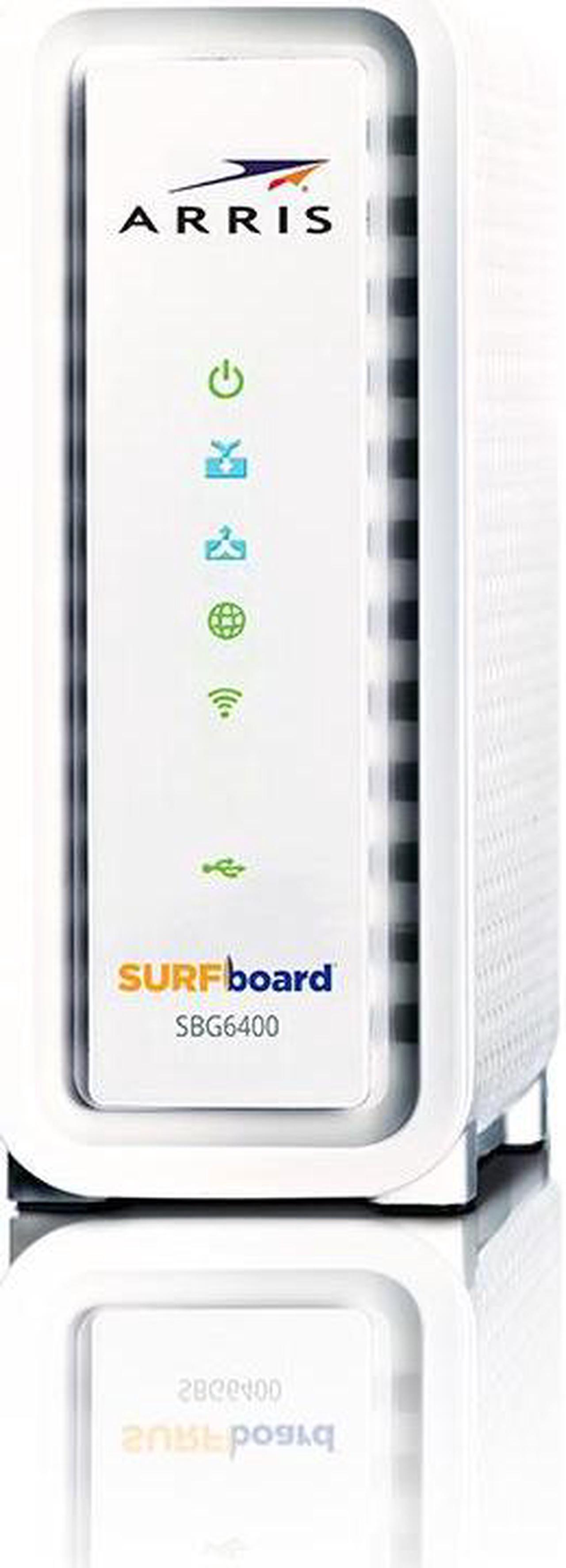 Alt view image 2 of 6 - ARRIS SURFboard N300 DOCSIS 3.0 Cable Modem Router (SBG6400) Certified with Comcast Xfinity, Time Warner Cable, Charter, Cox, Cablevision, and more (White Retail Packaging)