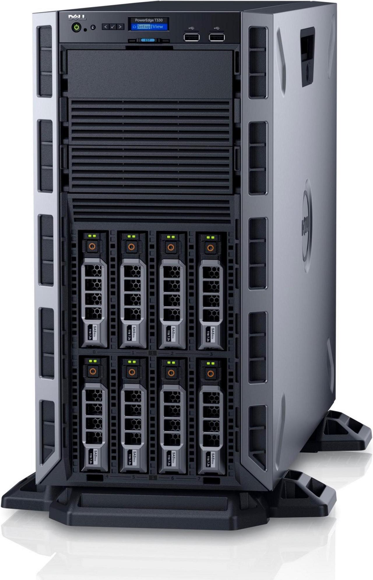 Main image of Dell PowerEdge T330 5U Tower Server - 1 x Intel Xeon E3-1240 v5 Quad-core (4 Core) 3.50 GHz