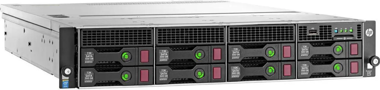Alt view image 4 of 6 - HP 833869-B21 Proliant Dl80 Gen9 Base - Server - Rack-Mountable - 2U - 2-Way - 1 X Xeon E5-2609V4 / 1.7 Ghz - Ram 8 Gb - Sas - Hot-Swap 3.5 Inch - No Hdd - G200Eh2 - Gige - Monitor: None