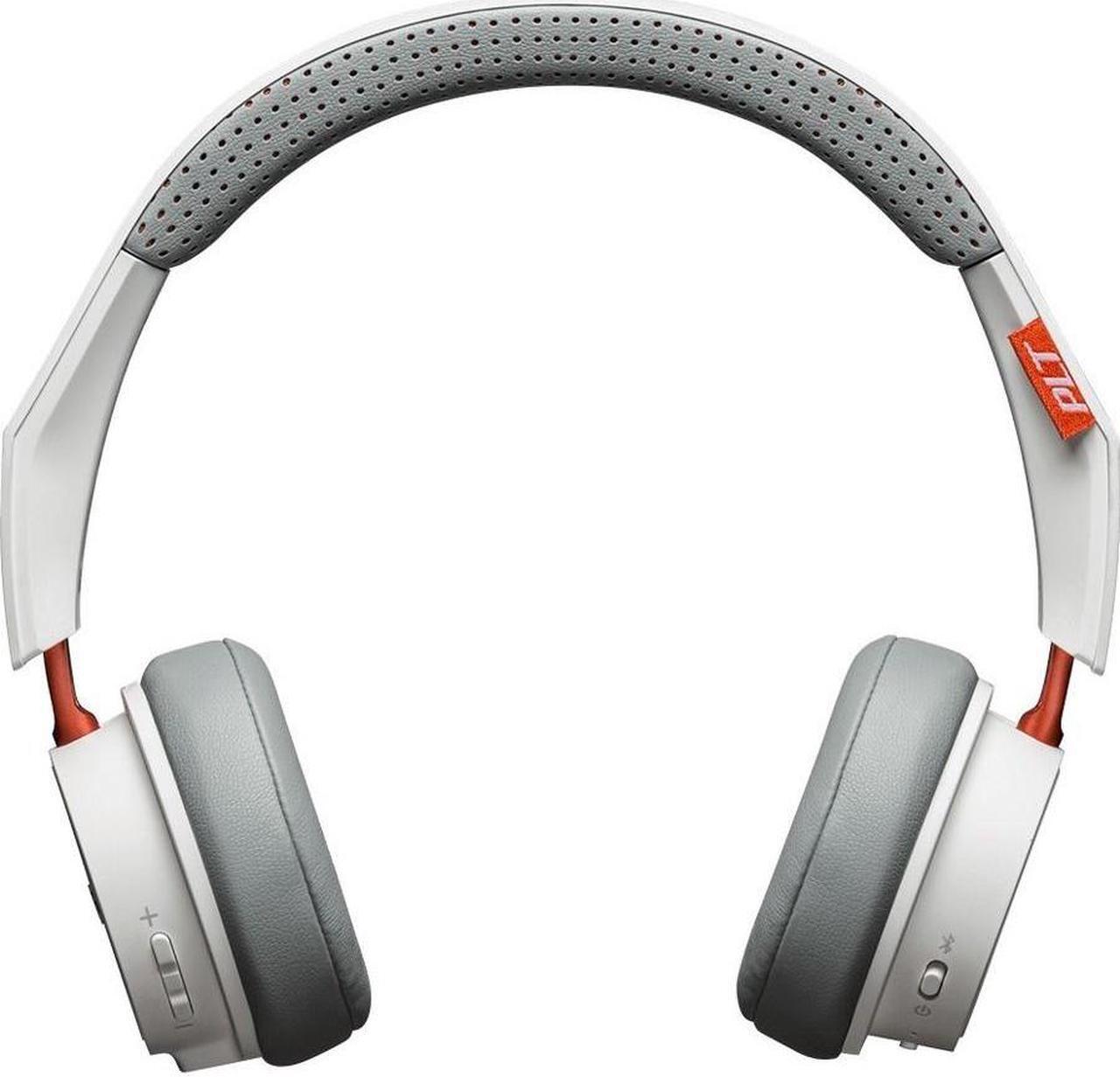 Alt view image 2 of 10 - Plantronics Backbeat 500 Series Bluetooth Wireless Headphones - White/Orange
